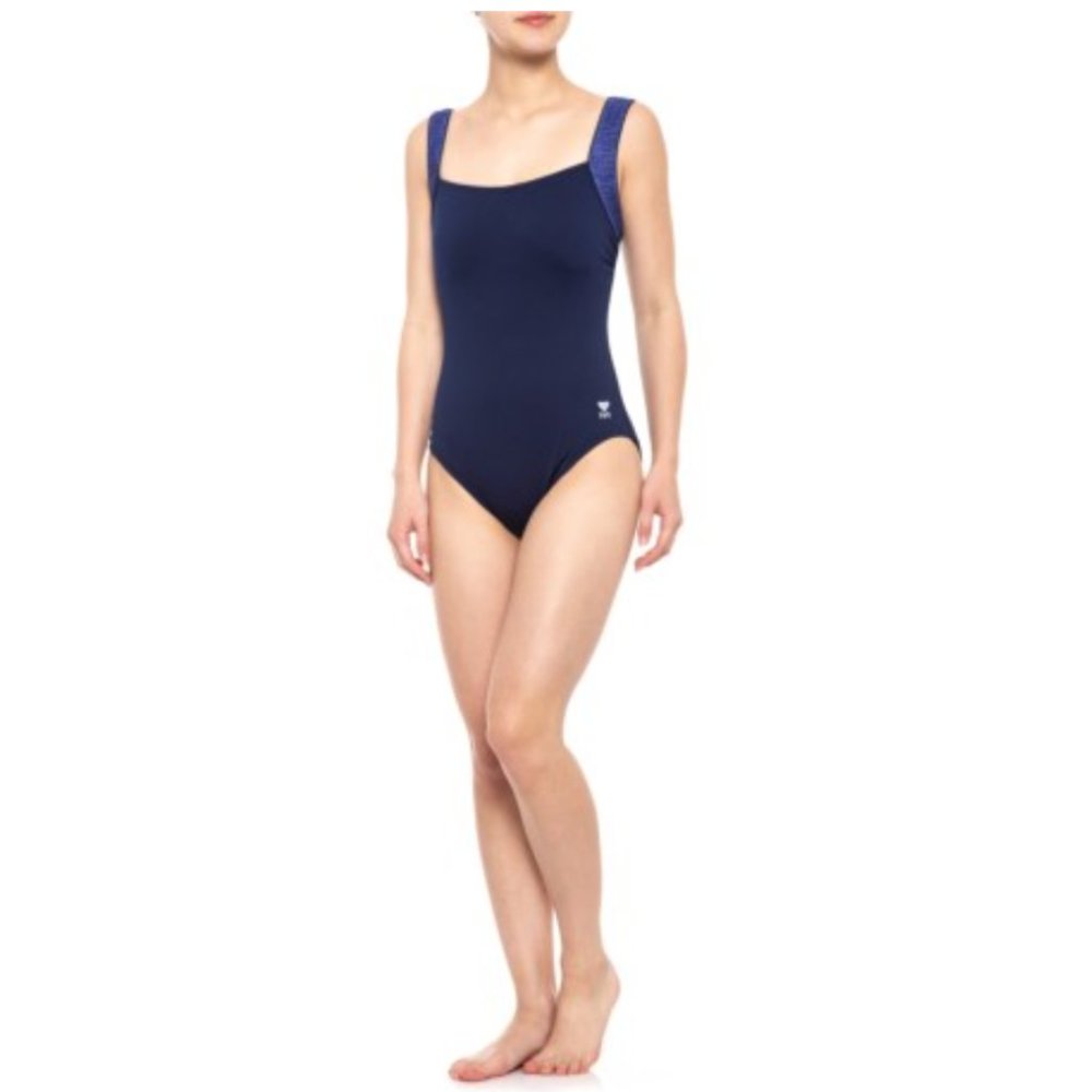 Fitness Mantra Square-Neck Controlfit Swimsuit - UPF 50+ (For Women) - Size 10